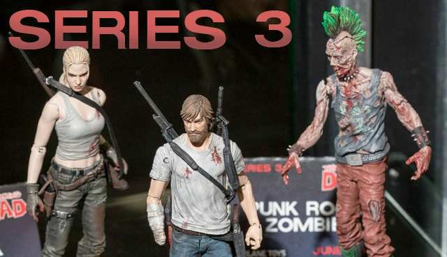 Andrea McFarlane Toys The Walking Dead Comic Book Series 3 Set of 4 Action Figures Rick Grimes Punk Rock Zombie Dwight 