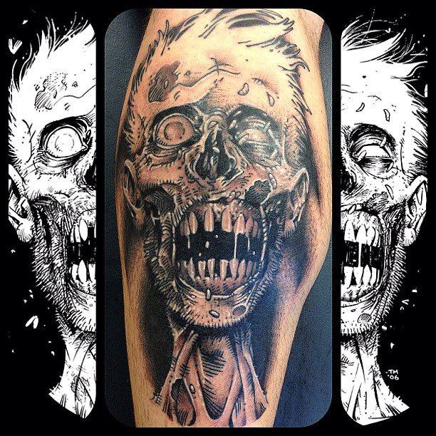 Walking Dead Zombie Merle Tattoo by Alan Aldred TattooNOW