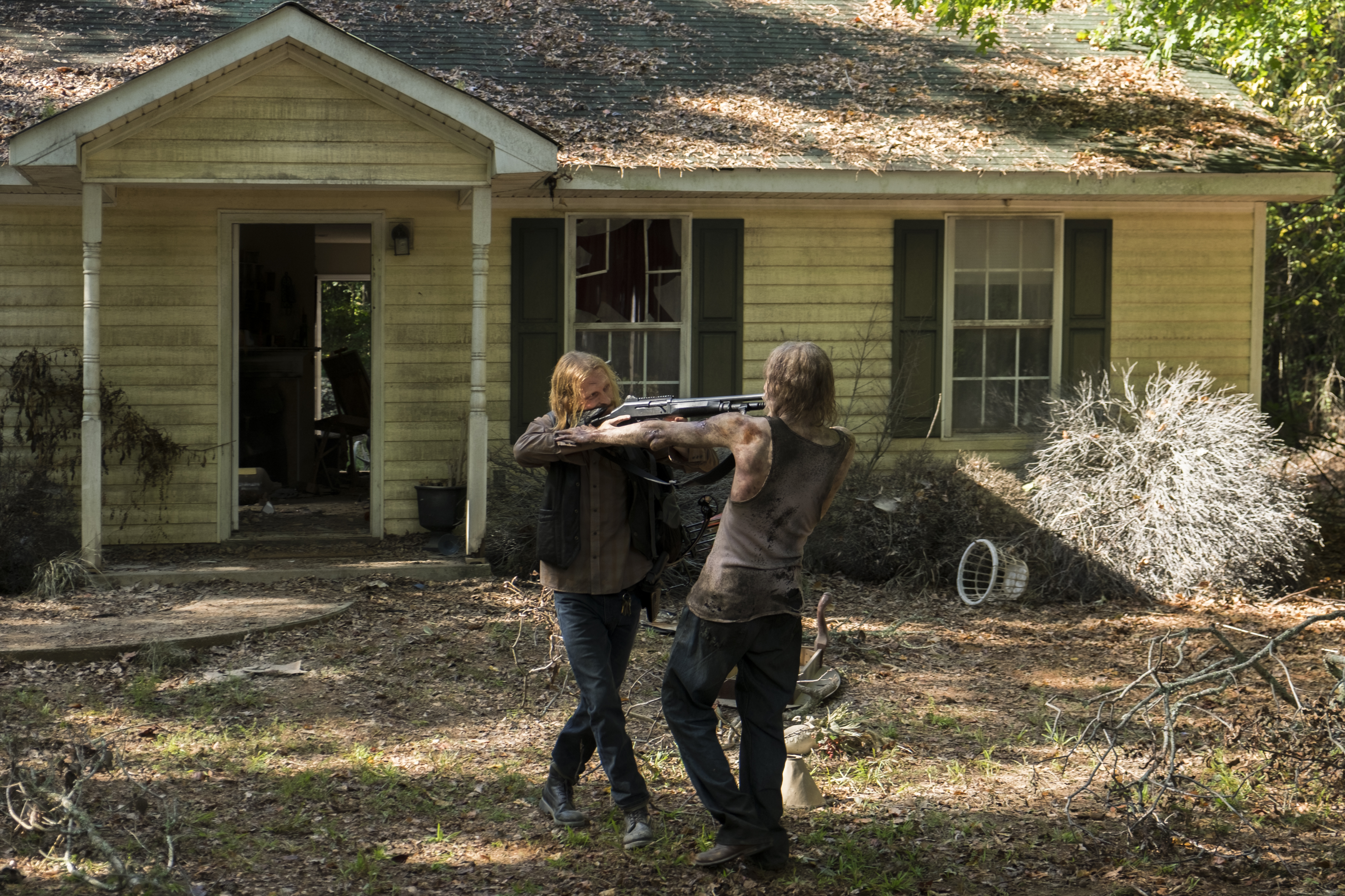 Austin Amelio as Dwight, Walker - The Walking Dead _ Season 7, Episode 11 - Photo Credit: Gene Page/AMC