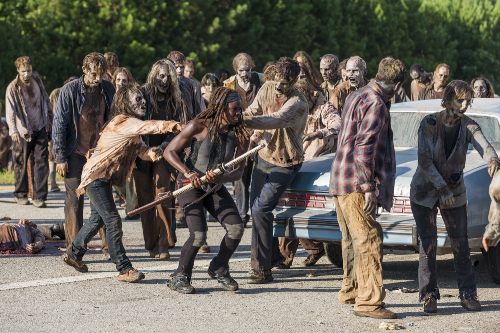 Danai Gurira as Michonne - The Walking Dead _ Season 7, Episode 9 - Photo Credit: Gene Page/AMC