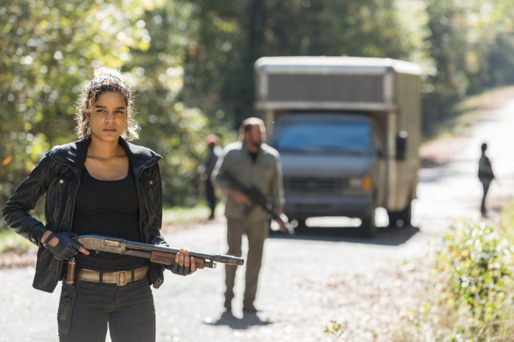 Elizabeth Ludlow as Arat - The Walking Dead _ Season 7, Episode 16 - Photo Credit: Gene Page/AMC