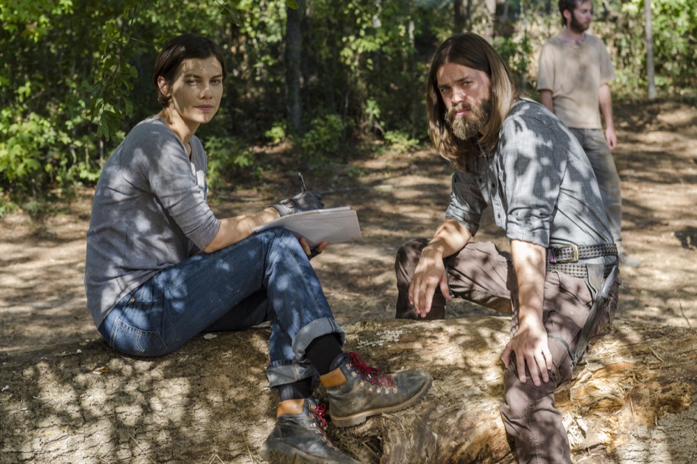 Lauren Cohan as Maggie Greene, Tom Payne as Paul 'Jesus' Rovia - The Walking Dead _ Season 7, Episode 13 - Photo Credit: Gene Page/AMC
