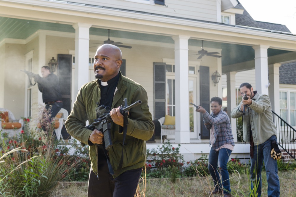 Seth Gilliam as Father Gabriel Stokes - The Walking Dead _ Season 7, Episode 16 - Photo Credit: Gene Page/AMC