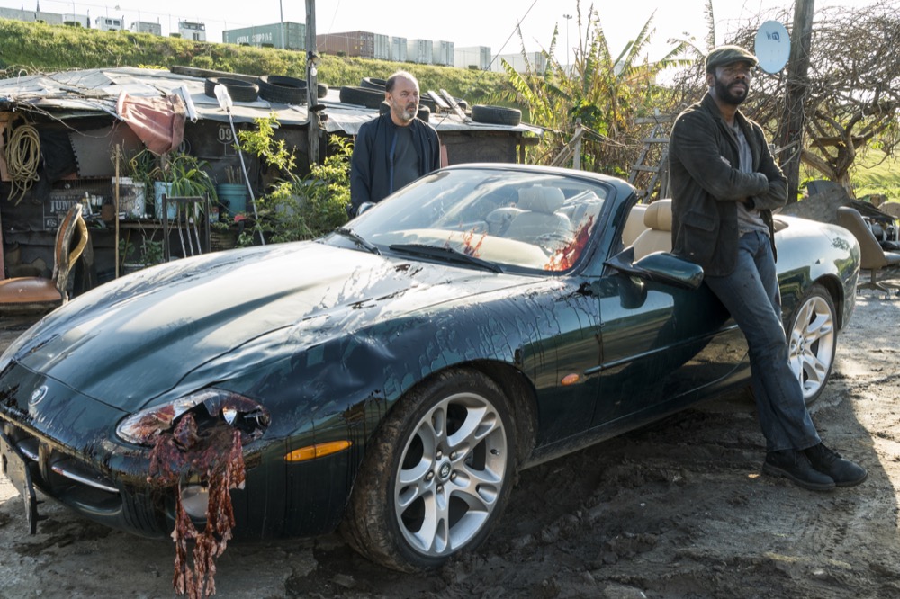Colman Domingo as Victor Strand, Ruben Blades as Daniel Salazar - Fear the Walking Dead _ Season 3, Episode 5 - Photo Credit: Richard Foreman, Jr/AMC