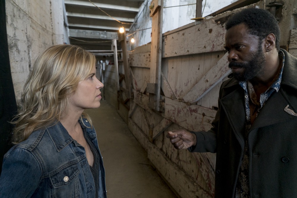 Colman Domingo as Victor Strand, Kim Dickens as Madison Clark - Fear the Walking Dead _ Season 3, Episode 14 - Photo Credit: Richard Foreman, Jr/AMC