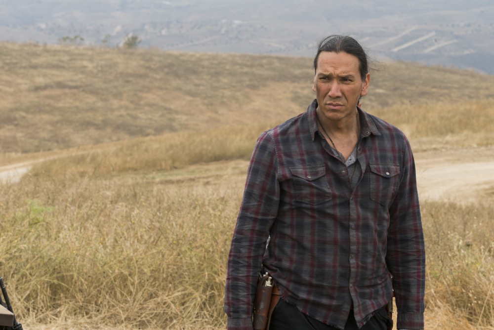Michael Greyeyes as Qaletaqa Walker - Fear the Walking Dead _ Season 3, Episode 13 - Photo Credit: Richard Foreman, Jr/AMC