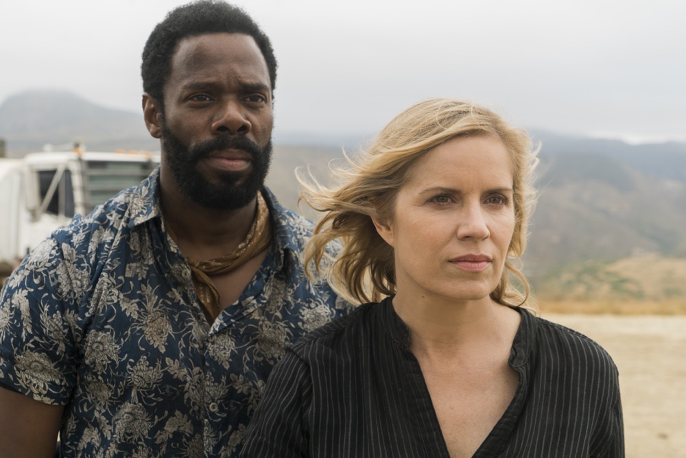 Colman Domingo as Victor Strand, Kim Dickens as Madison Clark - Fear the Walking Dead _ Season 3, Episode 13 - Photo Credit: Richard Foreman, Jr/AMC