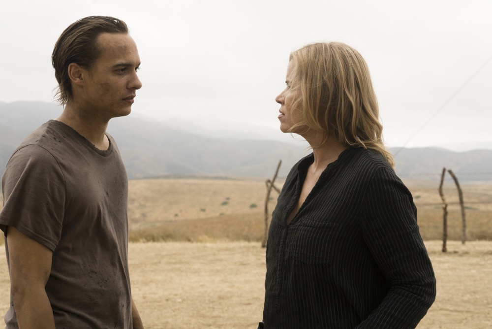 Kim Dickens as Madison Clark, Frank Dillane as Nick Clark - Fear the Walking Dead _ Season 3, Episode 13 - Photo Credit: Richard Foreman, Jr/AMC