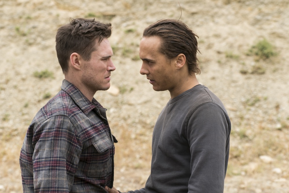 Frank Dillane as Nick Clark, Sam Underwood as Jake Otto  - Fear the Walking Dead _ Season 3, Episode 12 - Photo Credit: Richard Foreman, Jr/AMC