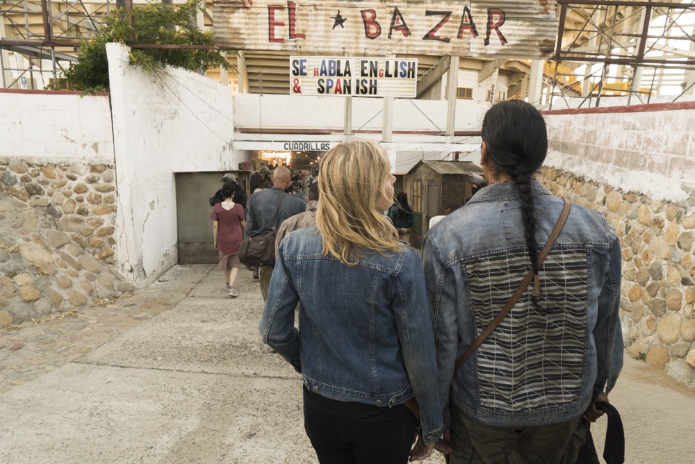 Kim Dickens as Madison Clark, Michael Greyeyes as Qaletaqa Walker- Fear the Walking Dead _ Season 3, Episode 10 - Photo Credit: Richard Foreman, Jr/AMC