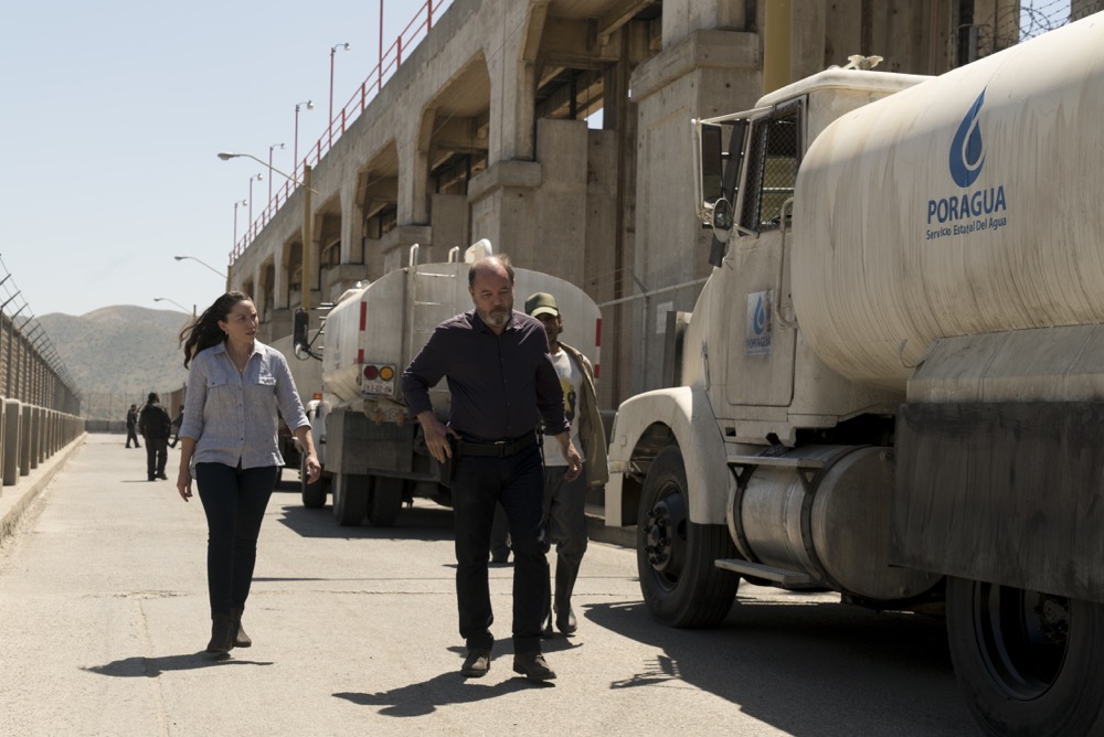 RubÈn Blades as Daniel Salazar, Lisandra Tena as Lola Guerrero - Fear the Walking Dead _ Season 3, Episode 9 - Photo Credit: Richard Foreman, Jr/AMC