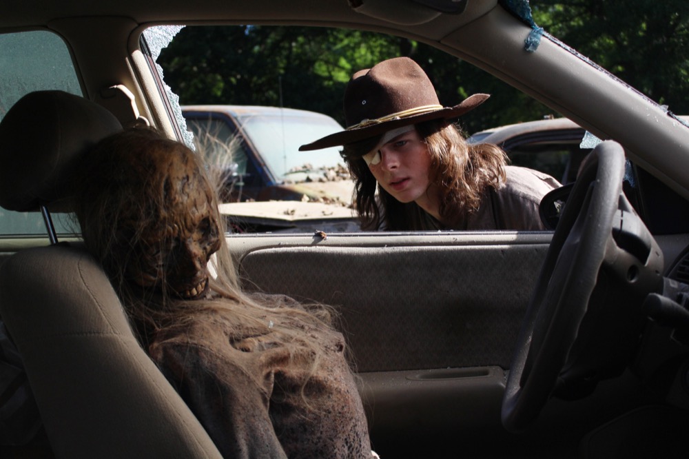 Chandler Riggs as Carl Grimes - The Walking Dead _ Season 8, Episode 1 - Photo Credit: Greg Nicotero/AMC