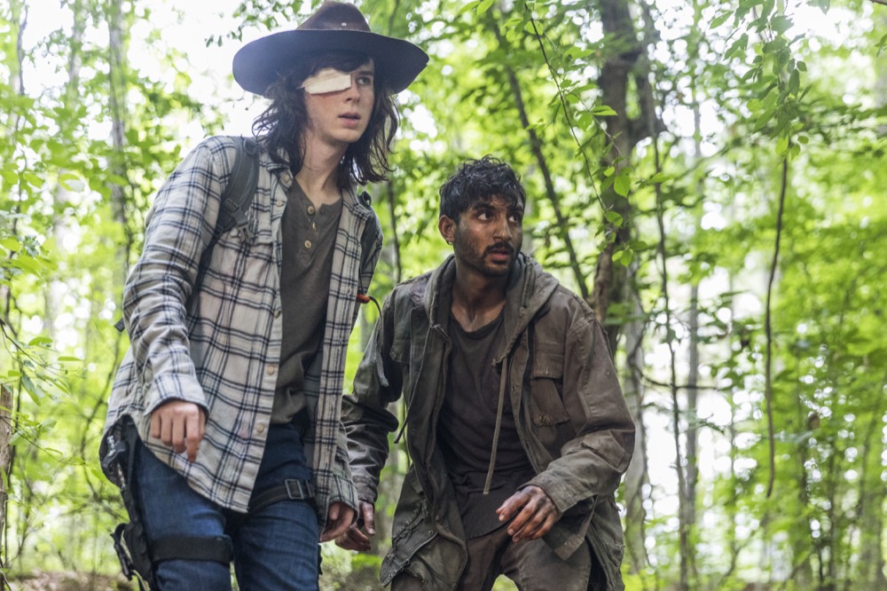 Avi Nash as Siddiq, Chandler Riggs as Carl Grimes - The Walking Dead _ Season 8, Episode 6 - Photo Credit: Jackson Lee Davis/AMC