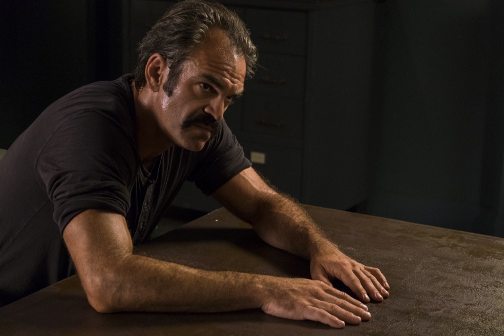 Steven Ogg as Simon - The Walking Dead _ Season 8, Episode 5 - Photo Credit: Gene Page/AMC