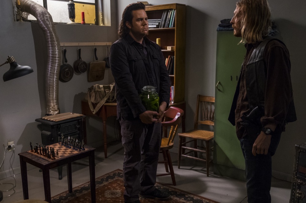 Josh McDermitt as Dr. Eugene Porter, Austin Amelio as Dwigh - The Walking Dead _ Season 8, Episode 5 - Photo Credit: Gene Page/AMC