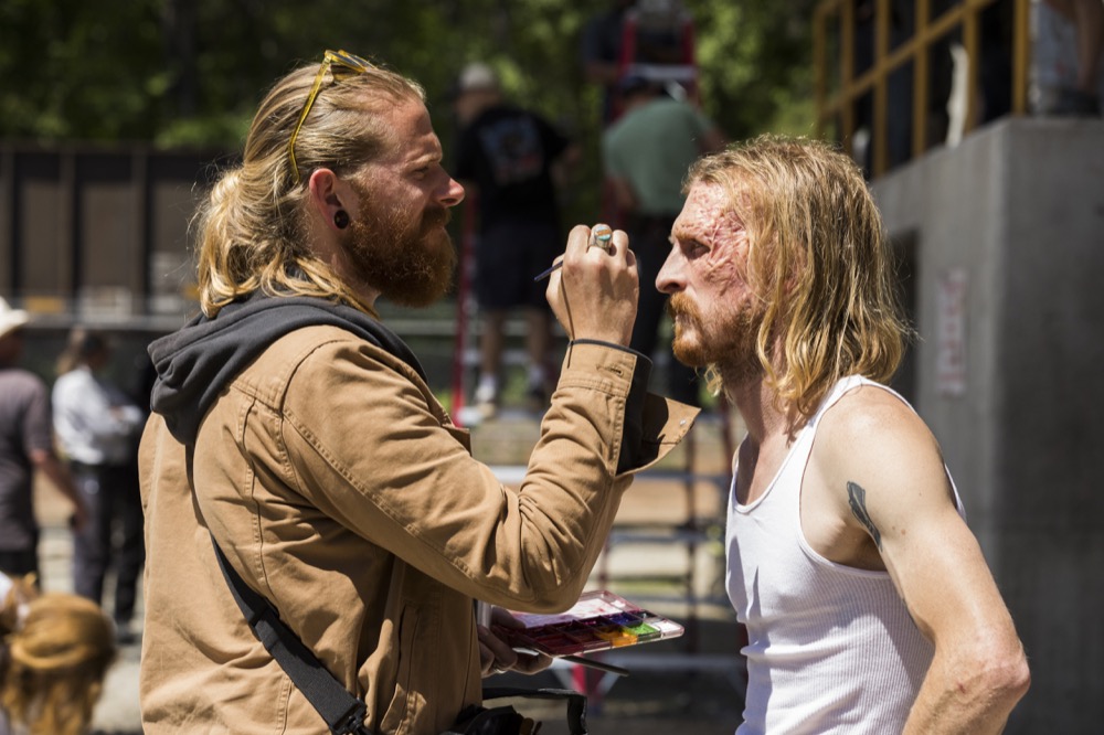 BTS, Austin Amelio as Dwight - The Walking Dead _ Season 8, Episode 1 - Photo Credit: Jackson Lee Davis/AMC