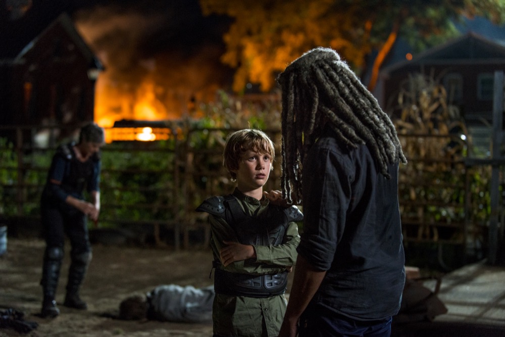 Khary Payton as Ezekiel, Melissa McBride as Carol Peletier - The Walking Dead _ Season 8, Episode 9 - Photo Credit: Gene Page/AMC
