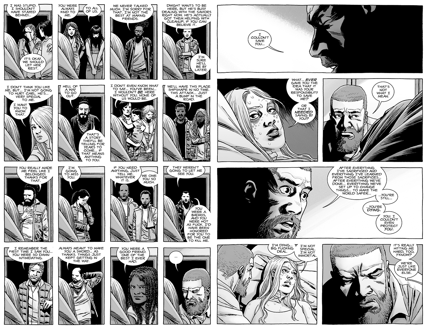 the walking dead comic carols death