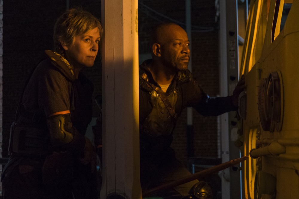 Melissa McBride as Carol Peletier, Lennie James as Morgan Jones - The Walking Dead _ Season 8, Episode 9