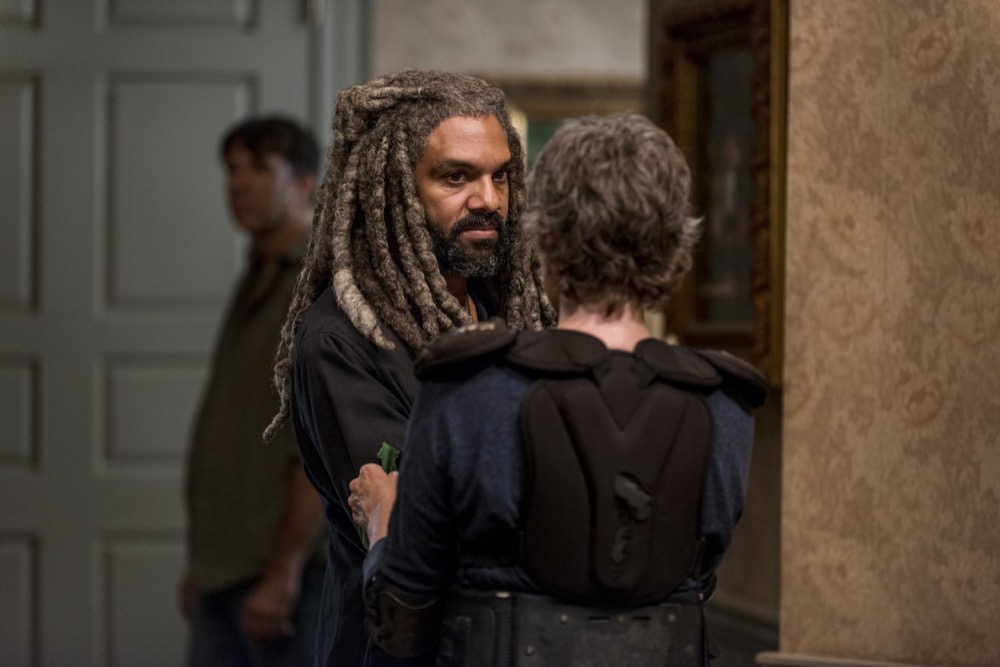 Khary Payton as Ezekiel, Melissa McBride as Carol Peletier - The Walking Dead _ Season 8, Episode 13 - Photo Credit: Gene Page/AMC