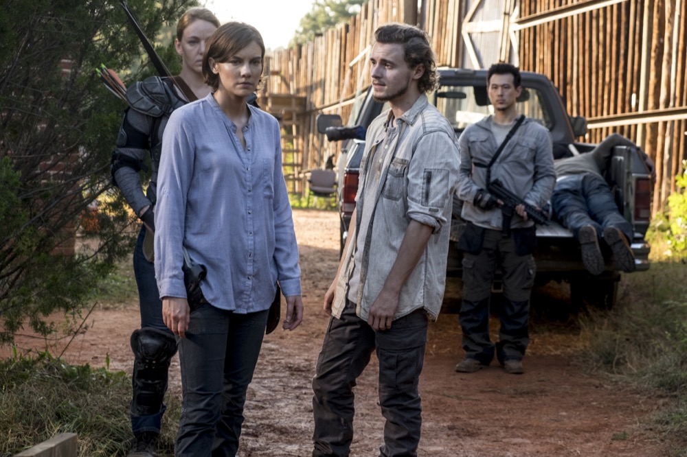 Lauren Cohan as Maggie Greene, Callan McAuliffe as Alden - The Walking Dead _ Season 8, Episode 13 - Photo Credit: Gene Page/AMC