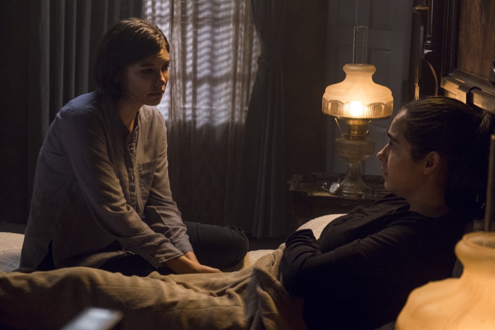 Lauren Cohan as Maggie Greene, Alanna Masterson as Tara Chambler - The Walking Dead _ Season 8, Episode 13 - Photo Credit: Gene Page/AMC