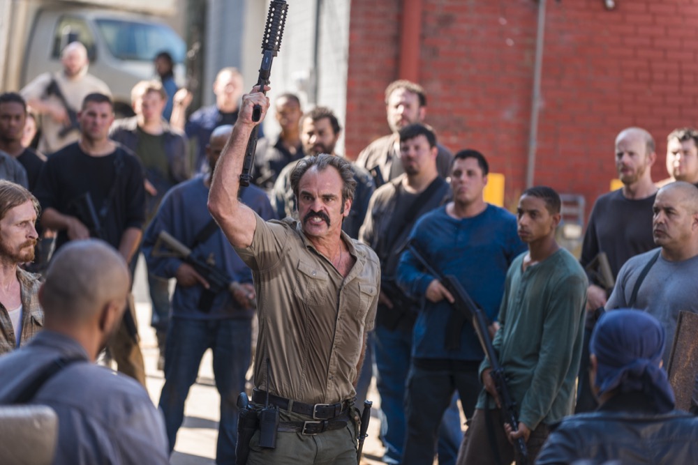 Steven Ogg as Simon, Austin Amelio as Dwight - The Walking Dead _ Season 8, Episode 12 - Photo Credit: Gene Page/AMC