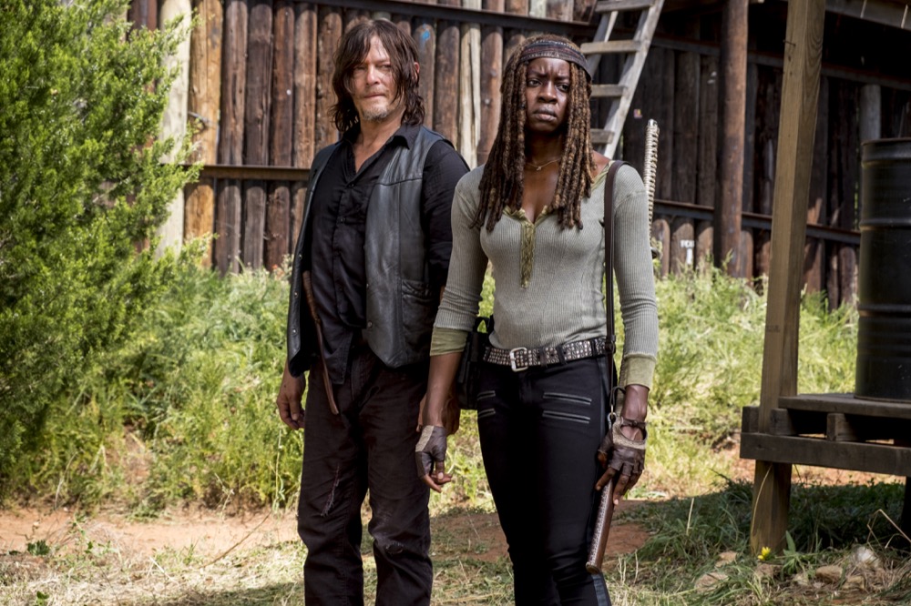 Norman Reedus as Daryl Dixon, Danai Gurira as Michonne - The Walking Dead _ Season 8, Episode 12 - Photo Credit: Gene Page/AMC