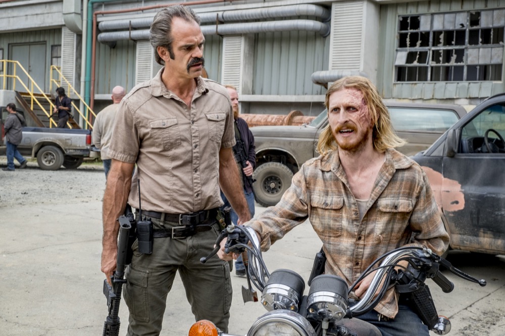 Steven Ogg as Simon, Austin Amelio as Dwight - The Walking Dead _ Season 8, Episode 12 - Photo Credit: Gene Page/AMC