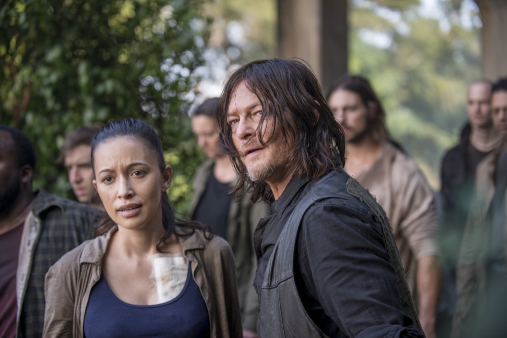 Norman Reedus as Daryl Dixon, Christian Serratos as Rosita Espinosa - The Walking Dead _ Season 8, Episode 11 - Photo Credit: Gene Page/AMC