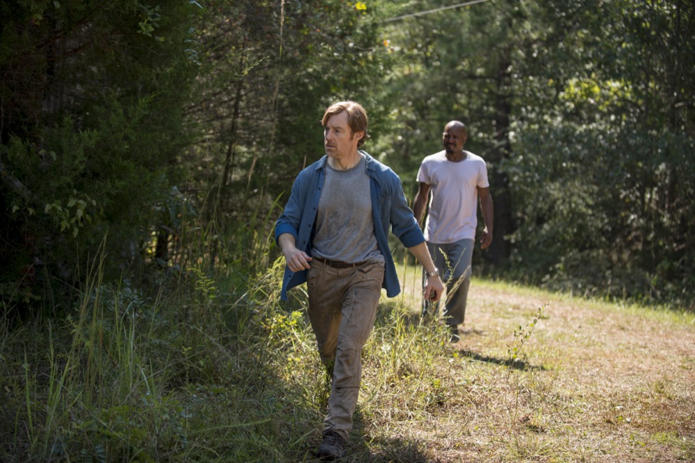 R. Keith Harris as Dr. Carson, Seth Gilliam as Father Gabriel Stokes - The Walking Dead _ Season 8, Episode 11 - Photo Credit: Gene Page/AMC