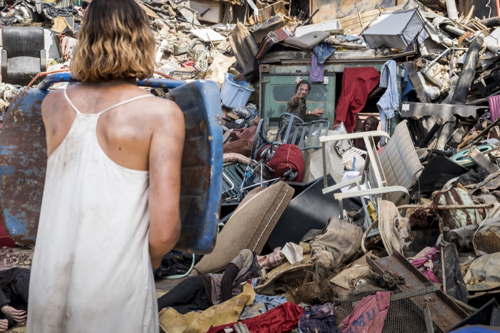 Pollyanna McIntosh as Jadis, Andrew Lincoln as Rick Grimes, Danai Gurira as Michonne - The Walking Dead _ Season 8, Episode 10 - Photo Credit: Gene Page/AMC