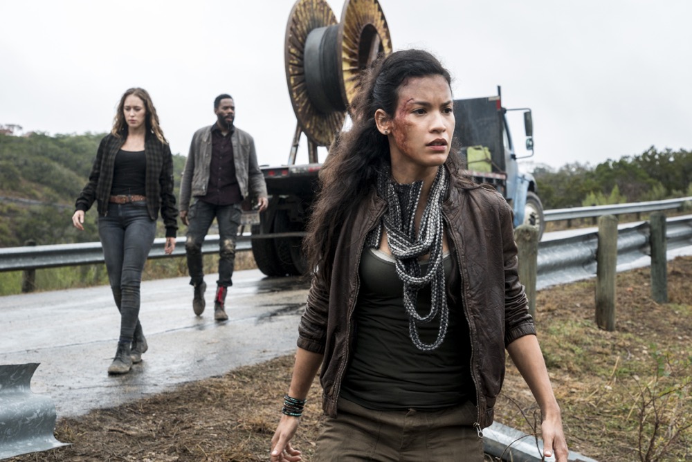 Danay Garcia as Luciana, Alycia Debnam-Carey as Alicia Clark, Colman Domingo as Victor Strand - Fear the Walking Dead _ Season 4, Episode 3 - Photo Credit: Richard Foreman, Jr/AMC