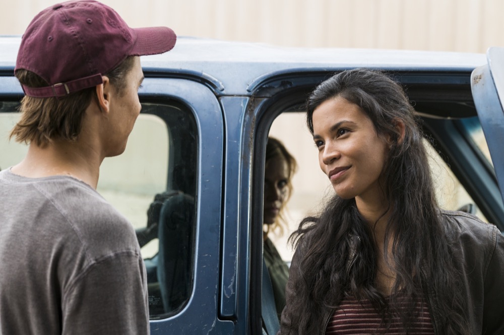 Frank Dillane as Nick Clark, Kim Dickens as Madison Clark, Danay Garcia as Luciana - Fear the Walking Dead _ Season 4, Episode 2 - Photo Credit: Richard Foreman, Jr/AMC