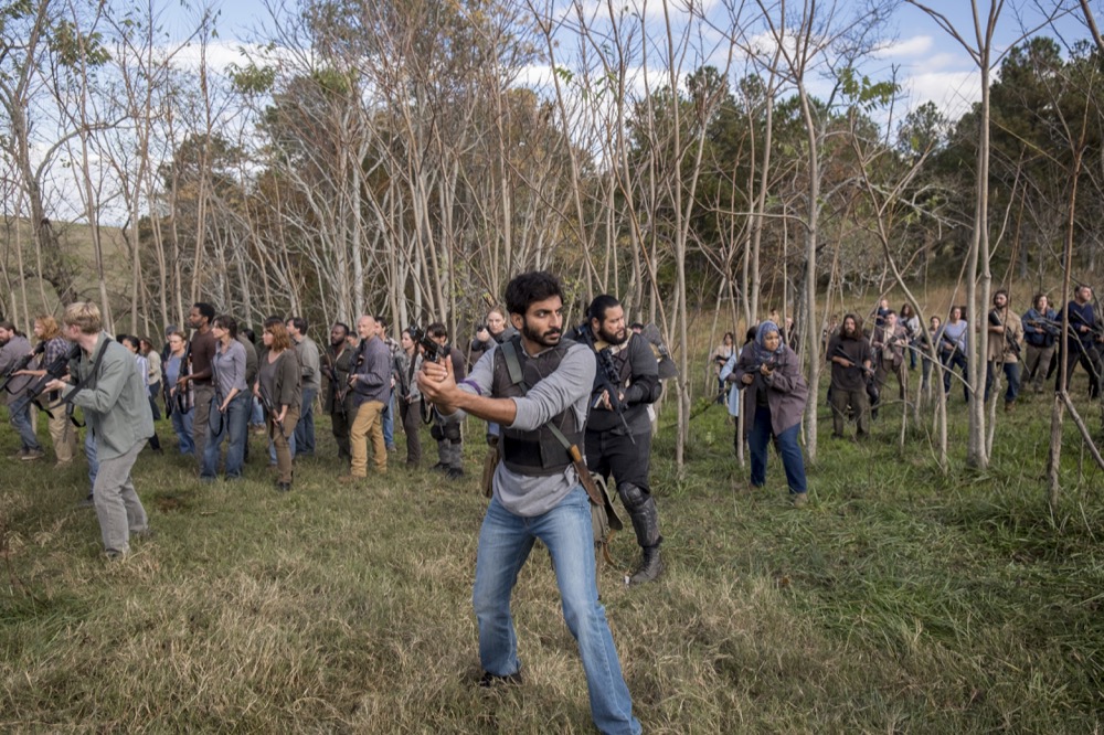 Avi Nash as Siddiq, Cooper Andrews as Jerry - The Walking Dead _ Season 8, Episode 16 - Photo Credit: Gene Page/AMC
