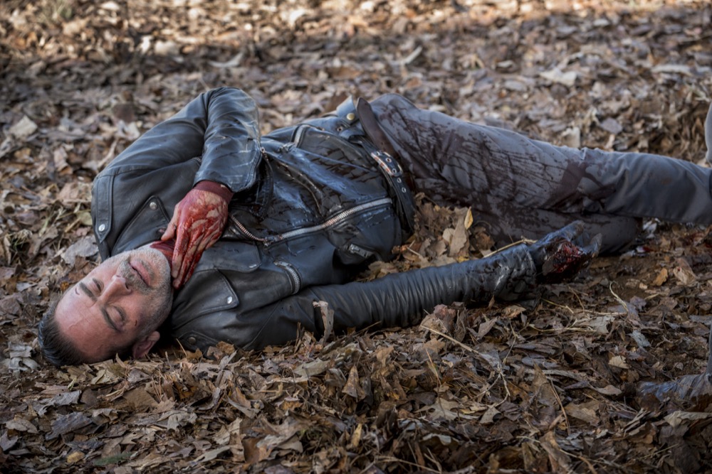 Jeffrey Dean Morgan as Negan - The Walking Dead _ Season 8, Episode 16 - Photo Credit: Gene Page/AMC