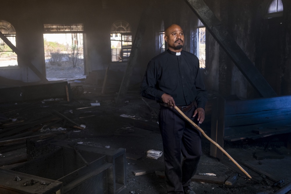 Seth Gilliam as Father Gabriel Stokes - The Walking Dead _ Season 8, Episode 16 - Photo Credit: Gene Page/AMC