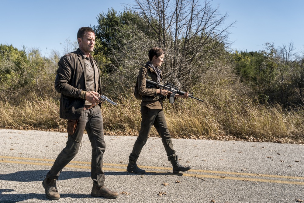 Maggie Grace as Althea, Garret Dillahunt as John Dorey - Fear the Walking Dead _ Season 4, Episode 1 - Photo Credit: Richard Foreman, Jr/AMC