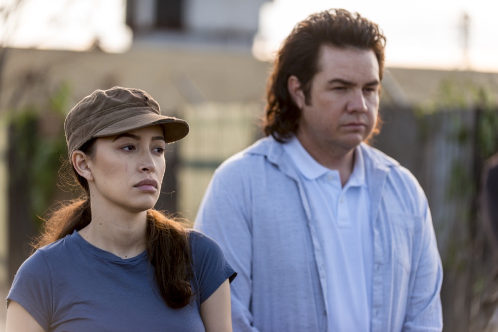 Josh McDermitt as Dr. Eugene Porter, Christian Serratos as Rosita Espinosa - The Walking Dead _ Season 8, Episode 15 - Photo Credit: Gene Page/AMC