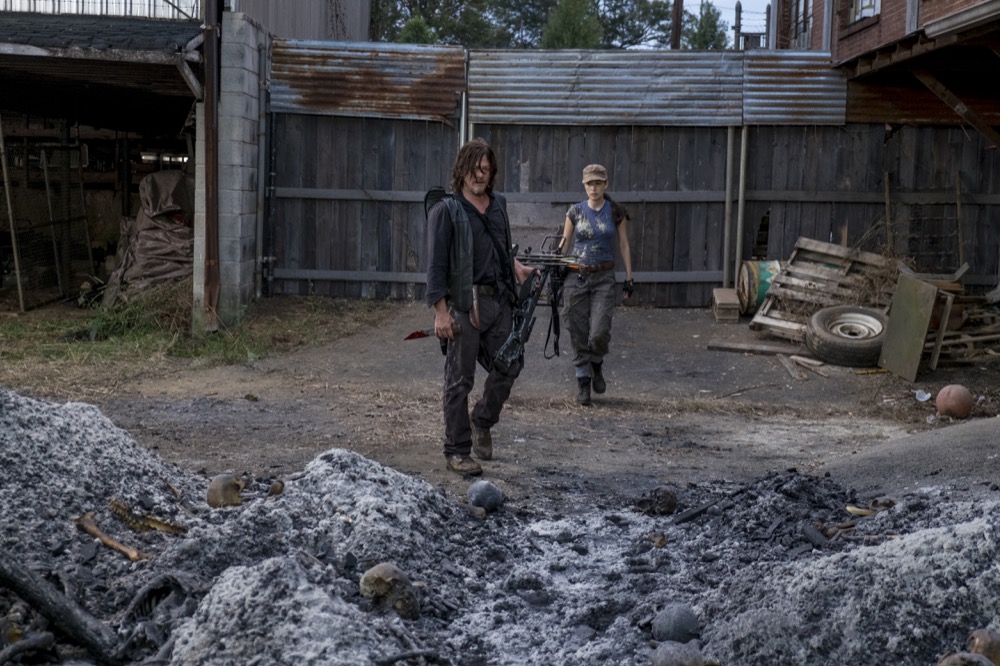 Norman Reedus as Daryl Dixon, Christian Serratos as Rosita Espinosa - The Walking Dead _ Season 8, Episode 15 - Photo Credit: Gene Page/AMC