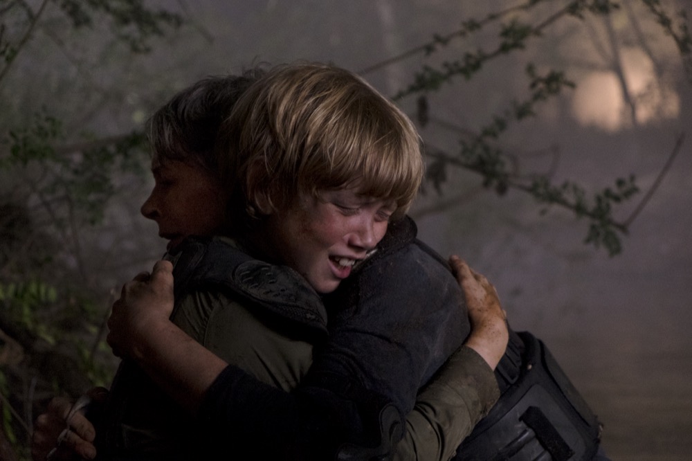 Melissa McBride as Carol Peletier, Macsen Lintz as Henry - The Walking Dead _ Season 8, Episode 14 - Photo Credit: Gene Page/AMC