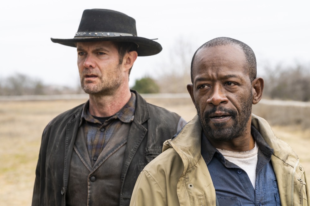 Lennie James as Morgan Jones, Garret Dillahunt as John Dorie - Fear the Walking Dead _ Season 4, Episode 6 - Photo Credit: Richard Foreman, Jr/AMC