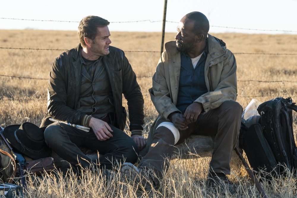 Garret Dillahunt as John Dorie, Lennie James as Morgan Jones - Fear the Walking Dead _ Season 4, Episode 5 - Photo Credit: Richard Foreman, Jr/AMC