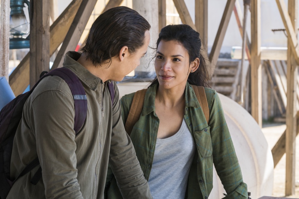 Frank Dillane as Nick Clark, Danay Garcia as Luciana - Fear the Walking Dead _ Season 4, Episode 4 - Photo Credit: Richard Foreman, Jr/AMC