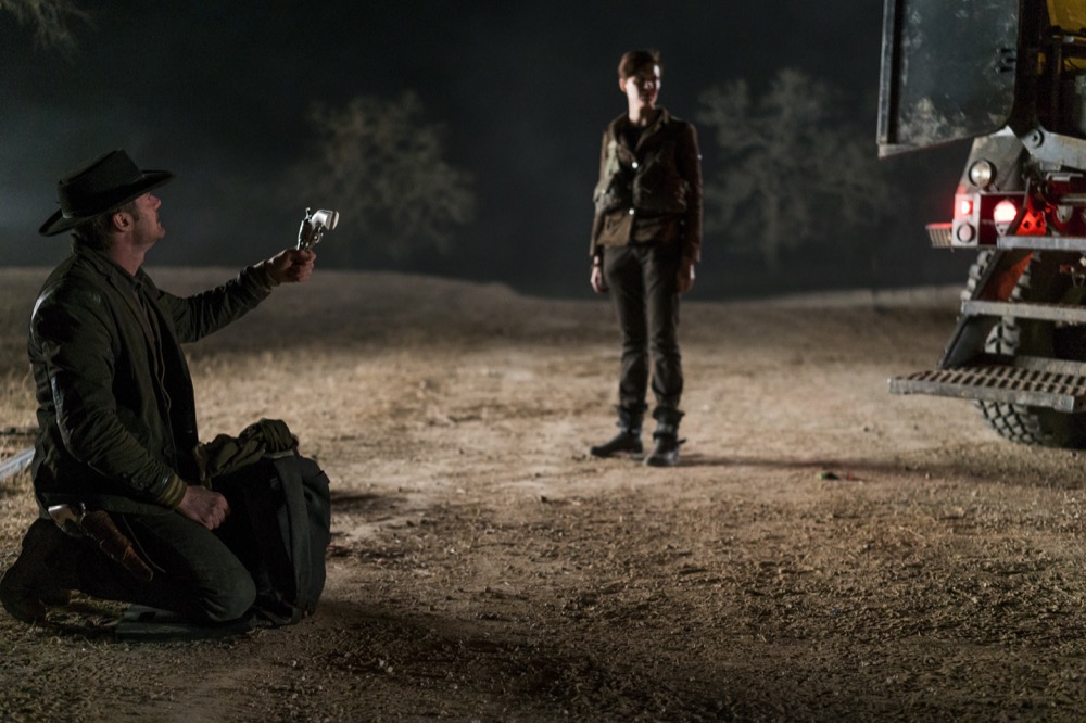 Maggie Grace as Althea, Garret Dillahunt as John Dorey - Fear the Walking Dead _ Season 4, Episode 4 - Photo Credit: Richard Foreman, Jr/AMC