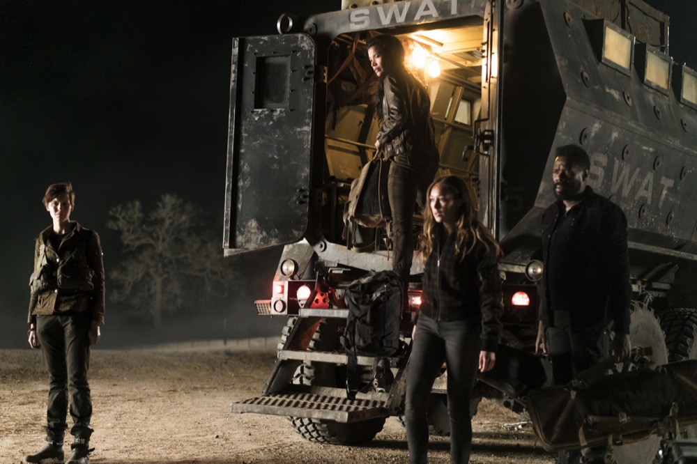 Maggie Grace as Althea, Danay Garcia as Luciana, Alycia Debnam-Carey as Alicia Clark, Colman Domingo as Victor Strand - Fear the Walking Dead _ Season 4, Episode 4 - Photo Credit: Richard Foreman, Jr/AMC