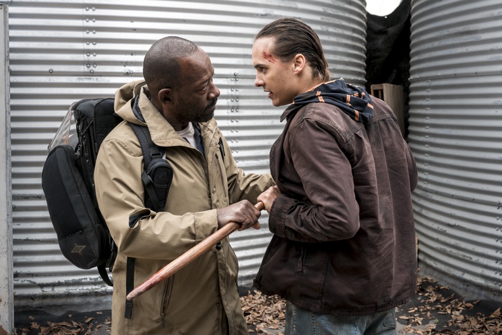 Lennie James as Morgan Jones, Frank Dillane as Nick Clark - Fear the Walking Dead _ Season 4, Episode 3 - Photo Credit: Richard Foreman, Jr/AMC