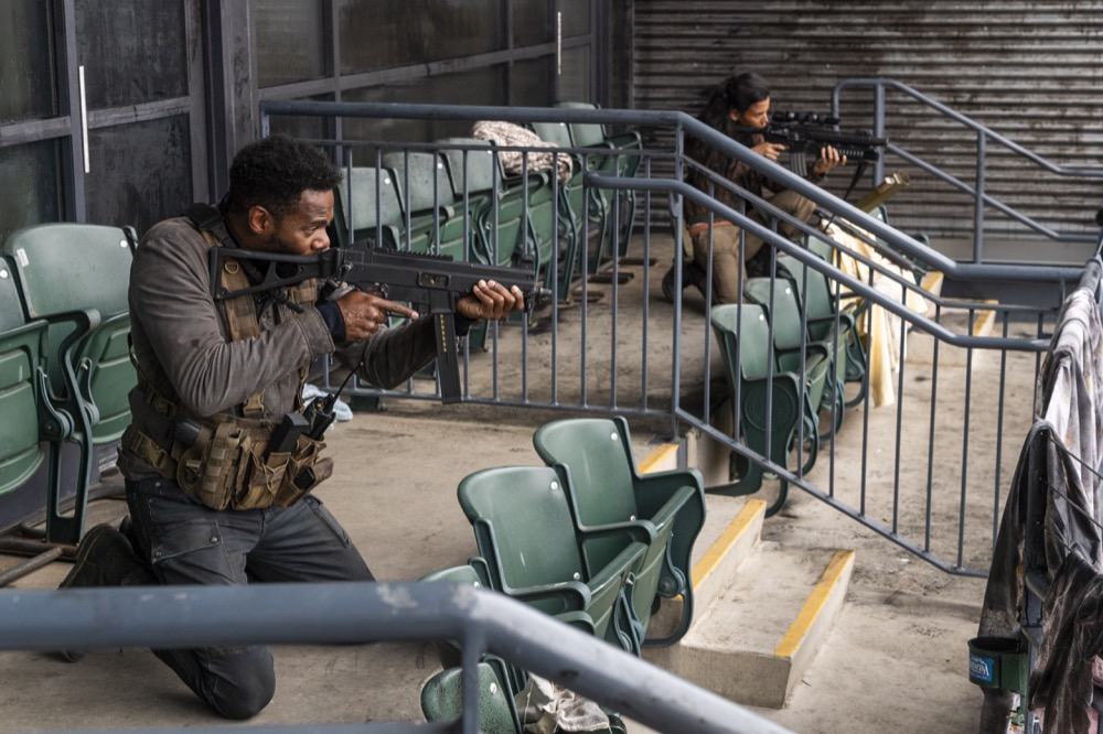 Colman Domingo as Victor Strand, Danay Garcia as Luciana - Fear the Walking Dead _ Season 4, Episode 8 - Photo Credit: Richard Foreman, Jr/AMC