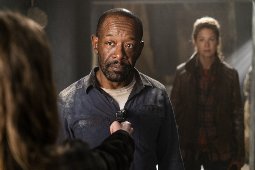 Alycia Debnam-Carey as Alicia Clark, Lennie James as Morgan Jones, Jenna Elfman as Naomi - Fear the Walking Dead _ Season 4, Episode 8 - Photo Credit: Richard Foreman, Jr/AMC