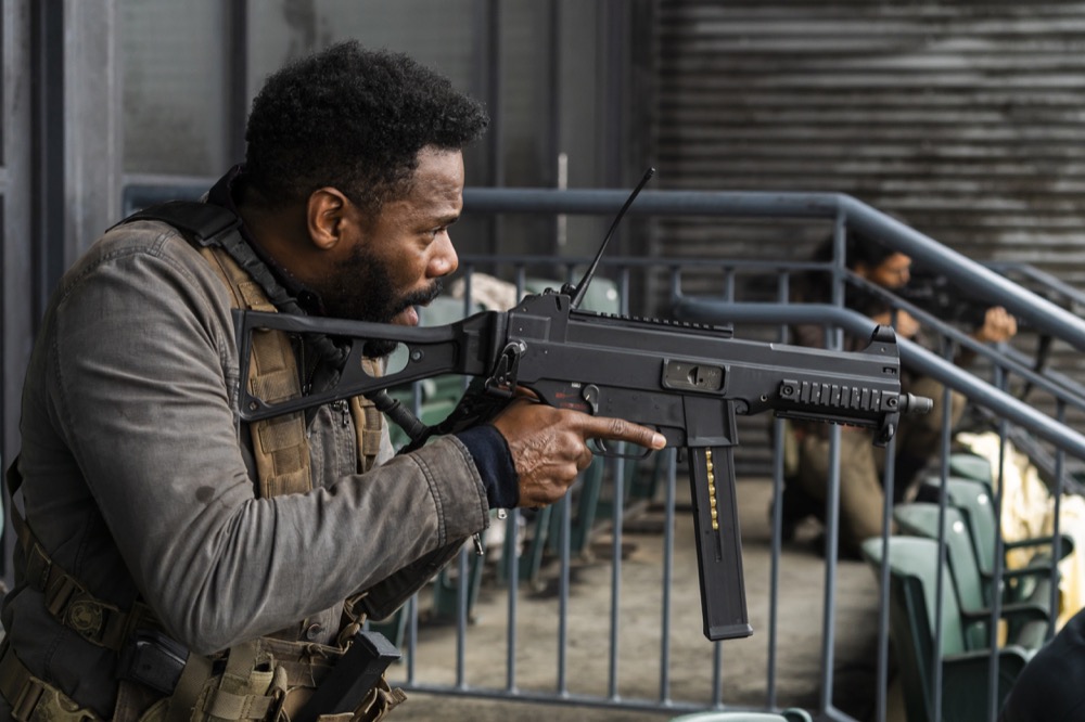 Colman Domingo as Victor Strand, Danay Garcia as Luciana - Fear the Walking Dead _ Season 4, Episode 8 - Photo Credit: Richard Foreman, Jr/AMC